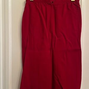 Elegant Red Midi Skirt